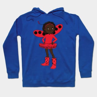 Ladybug Girl Illustration Hoodie